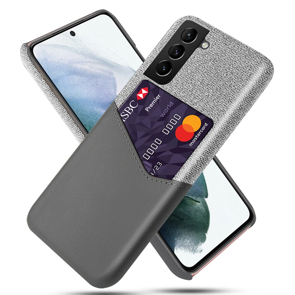 

Febric Card Holder Cover For Samsung S21 FE 5G S20 Plus Note 20 Ultra Cloth Texture Antiskid Case For Galaxy M62 F62 F52 5G Capa