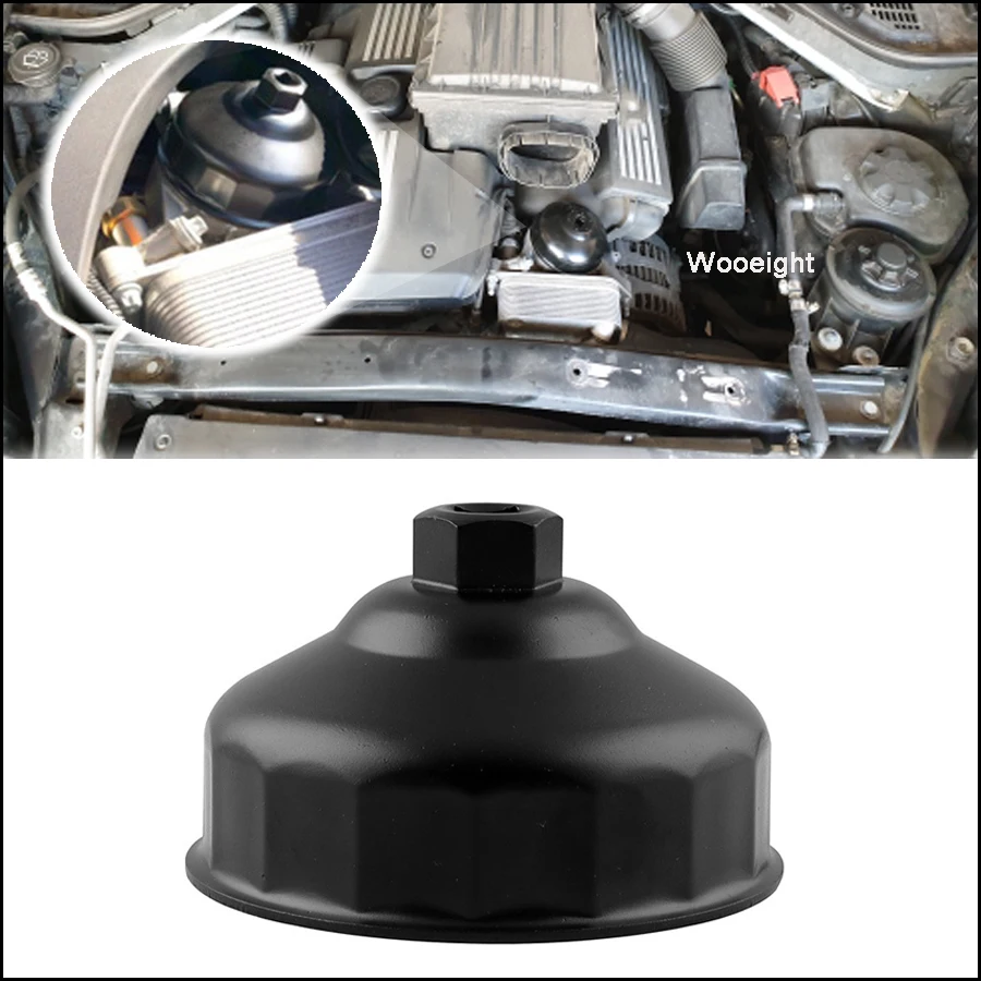 

Wooeight Black Aluminum Car 86MM 16 Flute Oil Filter Wrench Housing Cap Cover Remover Tool fit for Volvo S80 S60 V40 BMW X1 X3