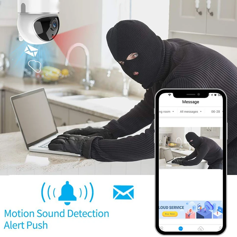  1080P Cloud IP Camera Baby Monitor Intelligent Auto Tracking Surveillance Home Security Wireless Wi