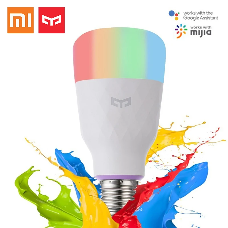 Умная Светодиодная лампа Xiaomi Yeelight цветная и белая 800 люмен 10 Вт E27 лимонная умная