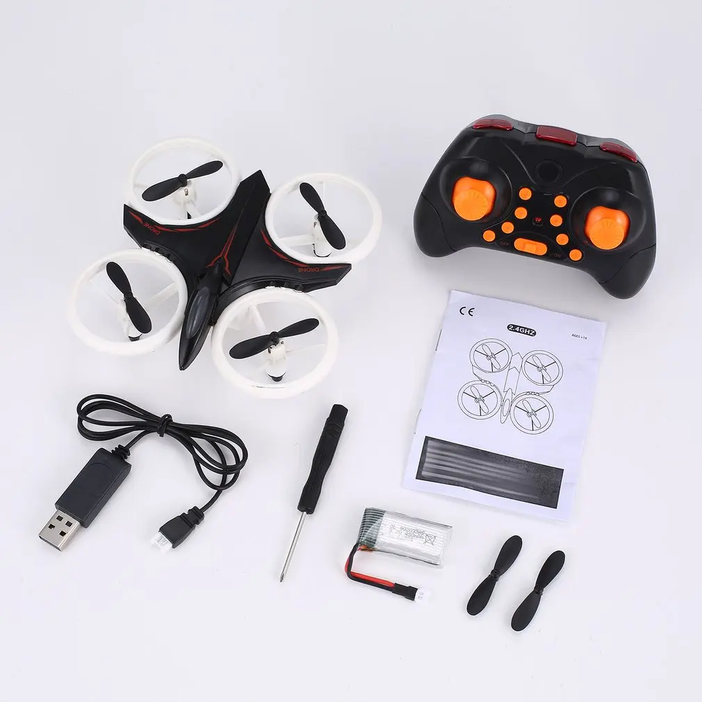 RC drone D6 Mini Neon Drone RC Quadcopter Aircraft with Altitude Hold 3D Flip LED Light Headless Mode 360 Flip for Kids Toys