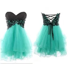 Милое черное платье с корсетом, короткие кружевные платья с зеленым тюлем, вечерние платья для выпускного вечера