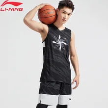 Li-Ning мужские баскетбольные серии жилет соревнования Топы дышащие Реверсивные без рукавов подкладка спортивные футболки AAYN287 COND18