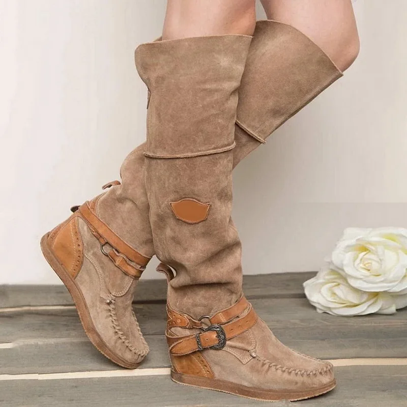 Botas Cowboy Altas Mujer Boho Vintage Etnicas Ante Cuero Clasicas –  Ella-time