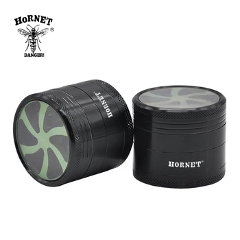 

HORNET Whirlwind Design CNC Aluminum Herb Grinder Dia.50 MM 4 Parts Tobacco Grinder Crusher Herb/Spice Grinder Millers