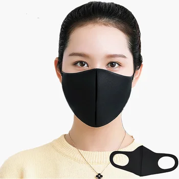 

1PC Cotton Black Mouth Mask Anti Haze Dust Washable Reusable Women Men Dustproof Anti-Bacterial Outdoor Travel Dust Mask