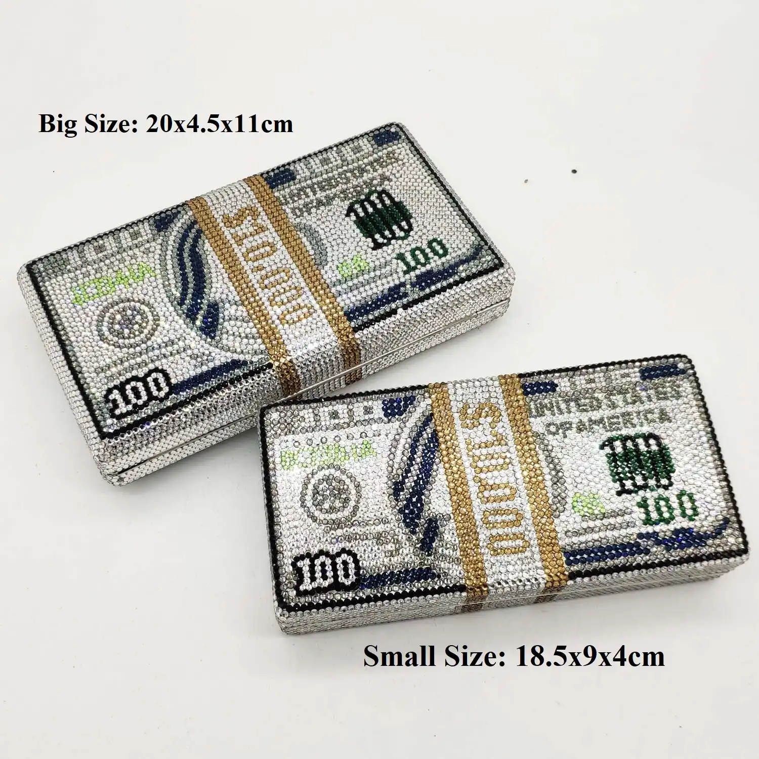 New crystal Money USD bags Dollar Design Luxury Diamond Evening Bags
