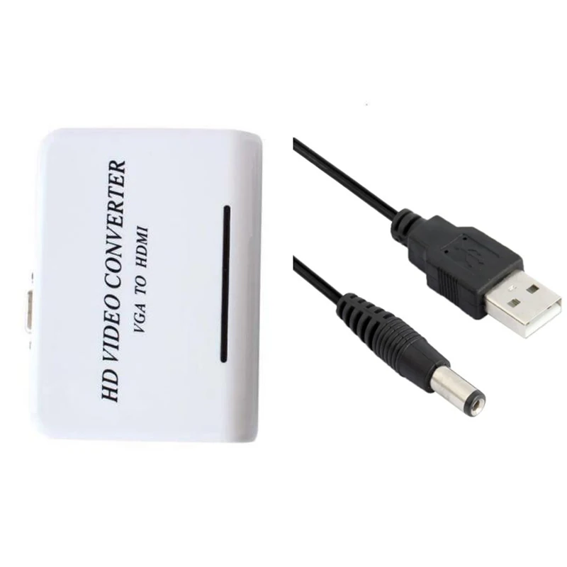 VGA к HDMI конвертер адаптер Интерфейс HD vga к hdmi Женский к женскому с аудио портом компьютер конвертировать в проектор/ТВ