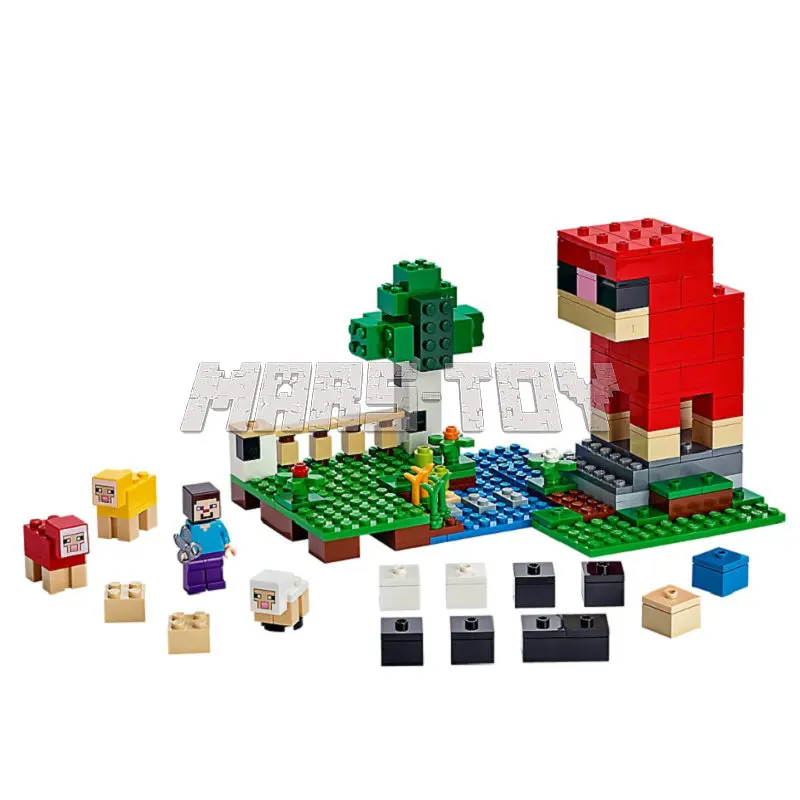 The Wool Farm Building Blocks With Steve Action Figures Compatible 21153 Bricks Sets Toys For Gifts Kids The Wool Farm Building Blocks With Steve Action Figures Compatible 21153 Bricks Sets Toys For Gifts Kids