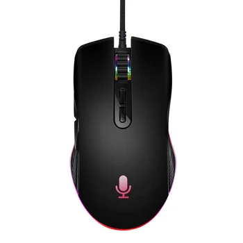 

Voice Control Mouse Wired Mice Input Search Translation Mice for PC Computer with LED Light UY8
