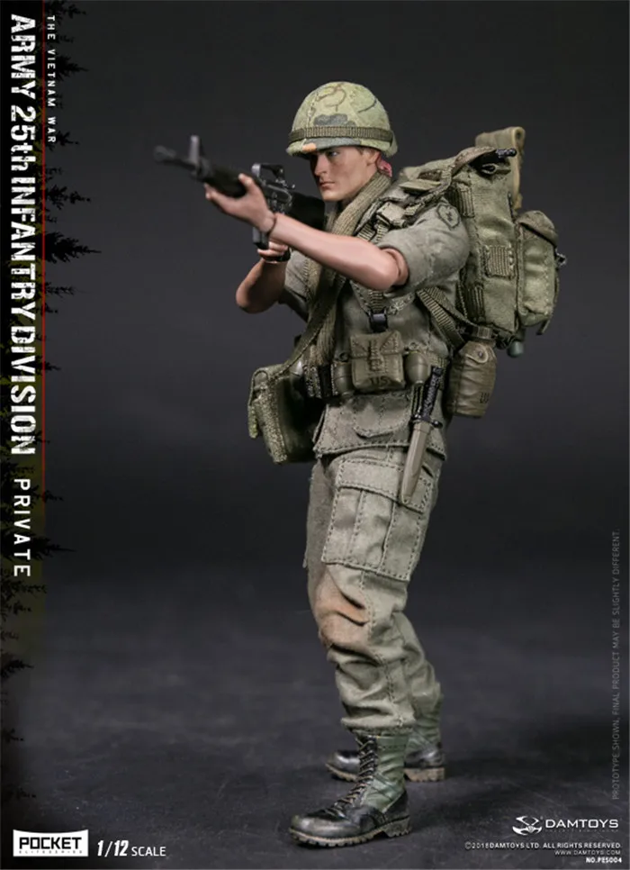 DAMTOYS дамба 1/12 PES004 солдат армии США во Вьетнаме 25 й дивизион частных военных
