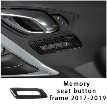

For Camaro Bumblebee 17-19 carbon fiber Memory seat button frame molding trim