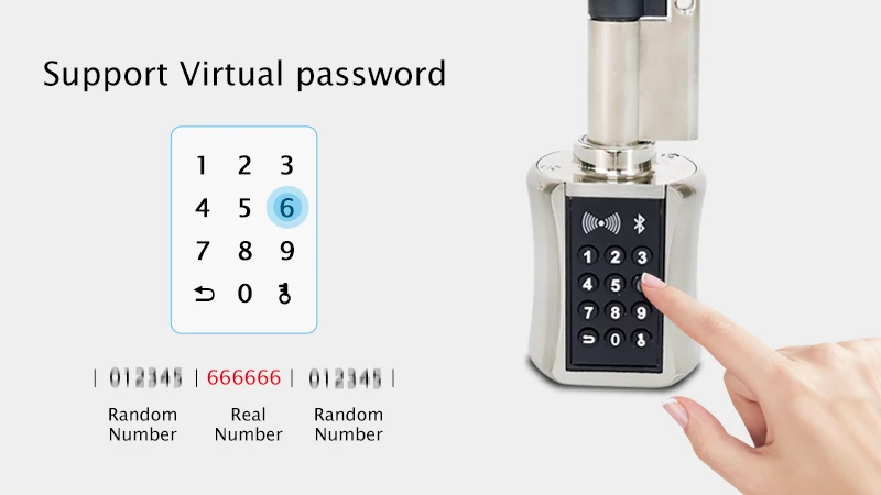 Smart Cylinder Lock With APP Keyless Electronic Door Lock Bluetooth Lock Digital