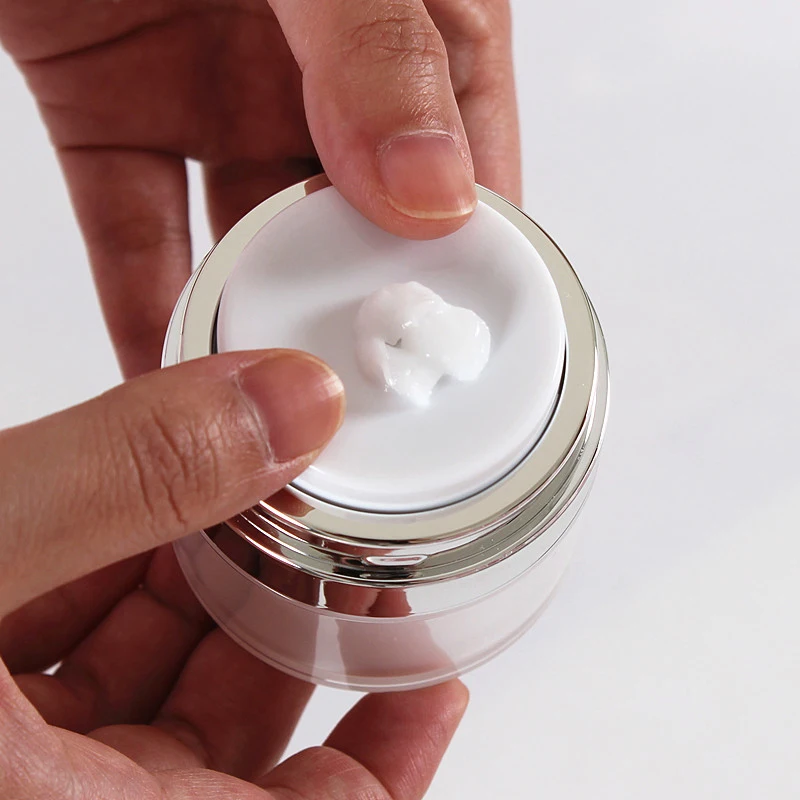 

Airless Cream Containers Empty Plastic Jar Travel Bottle Pressing Pick Cosmetic Container Refillable Makeup Packaging Pot Box