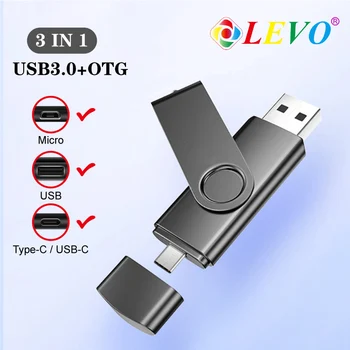 

3in1 otg usb flash 4GB 8gb 16GB 32GB 64GB 128gb TYPE C Usb Flash Drive memory stick Pendrive micro usb smartphone 3.0 u disk