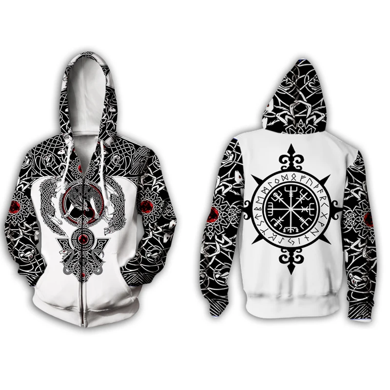 PLstar Cosmos Модные мужские толстовки Viking Tattoo 3D со всей печатью унисекс Толстовка Уличная Повседневная Толстовка с капюшоном Прямая поставка