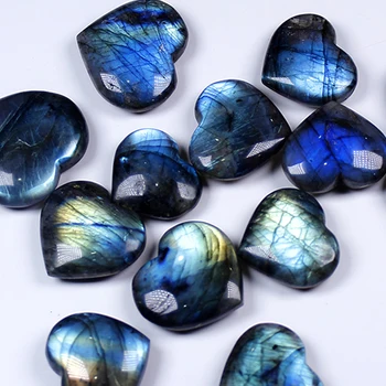 

Heart Shape Natural Labradorite Crystal Moonstone Rough Polished Jewellery Pendant Collectables Colorful Shine Stone Decor New
