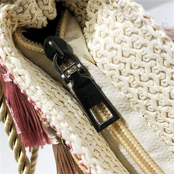 Maison Fabre Vintage Women Weaving Tassel Shoulder Bag Messenger Bag Crossbody Bag Beach Bag