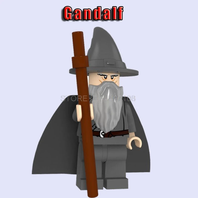 Хоббит бой пяти армий Гэндальф билбо смауг Бейн король Теоден строительные блоки детские игрушки персонаж фильма подарки на день рождения - Цвет: Gandalf