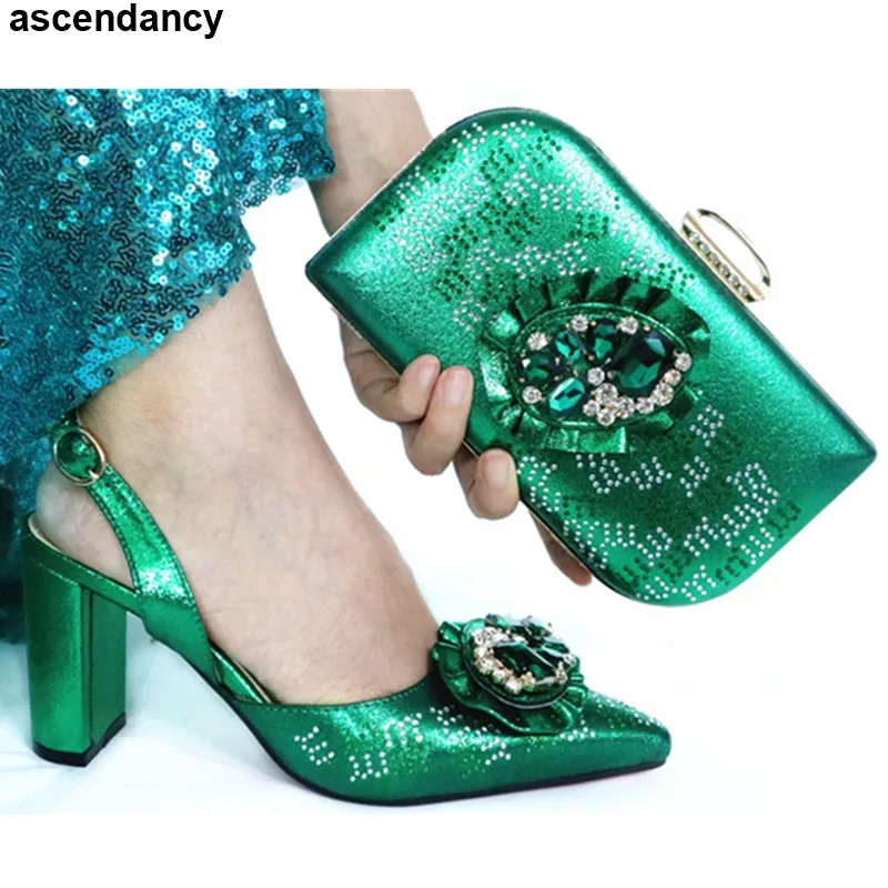 

Shoes and Bags To Match on Sale High Heel Shoe with Matching Bag Italian Shoes with Matching Bags Set Decorated with Rhinestone
