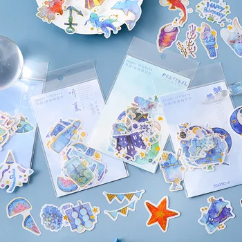

40Pcs/bag Fantasy Moon Star Sticker Kawaii Scrapbook Stickers for Kids DIY Diary Album Decorative Stickers Sealing Paste