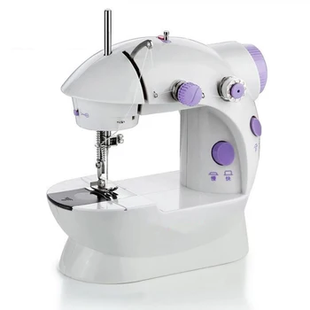 

Eworld Mini Handheld Pedal Sewing Machines Dual Speed Double Thread Multifunction Electric Automatic Tread Rewind Sewing Machine