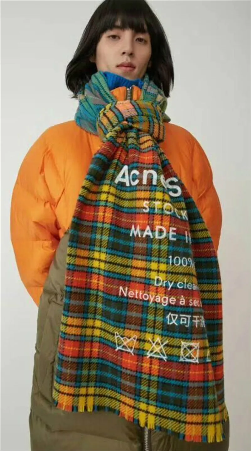 

A New Scarf AC Color Checker for Winter inEurope and America in2018,Printed imitation cashmere warmth net red shawl couple scarf