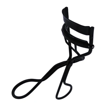 

Woman Black Stainless Steel Eyelashes Curler Clip Handle Eyelash Curler PVC Silicone Pads Nature Curl Professional Makeup Tools