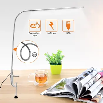 

Long Arm LED Table Light Lamp Desk Flexible Angle Adjustable Eye-protection Reading Light Work Study Lamp Office USB