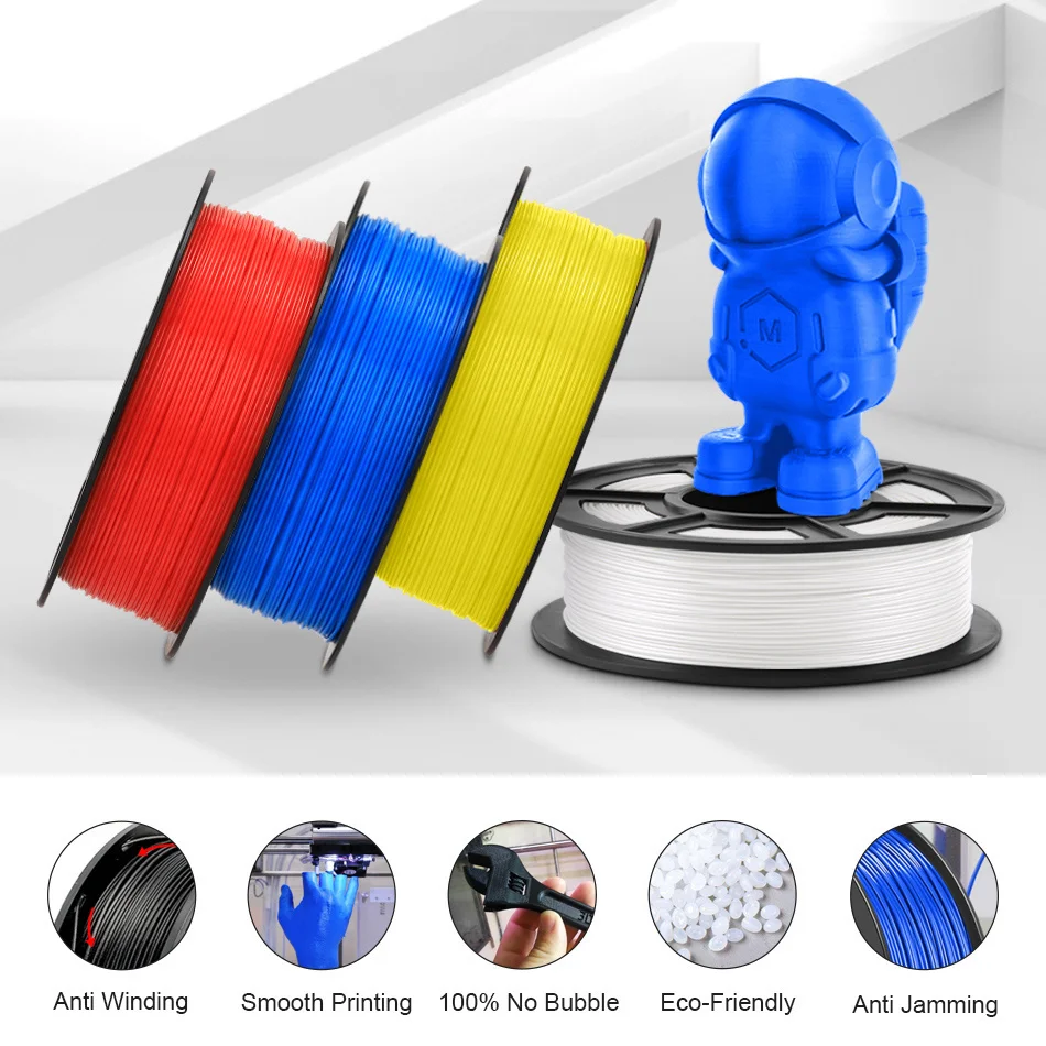 PLA 1kg 3D Printer Filament 1.75mm 3D Printing Materials Non-toxic High Strength Strong Rigidity Free Shipping