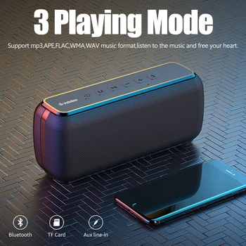

Bluetooth Speaker Stereo Bass column Portable Speaker TWS Subwoofer Soundbar Support TF AUX 60W High-Power Outdoor Waterproof
