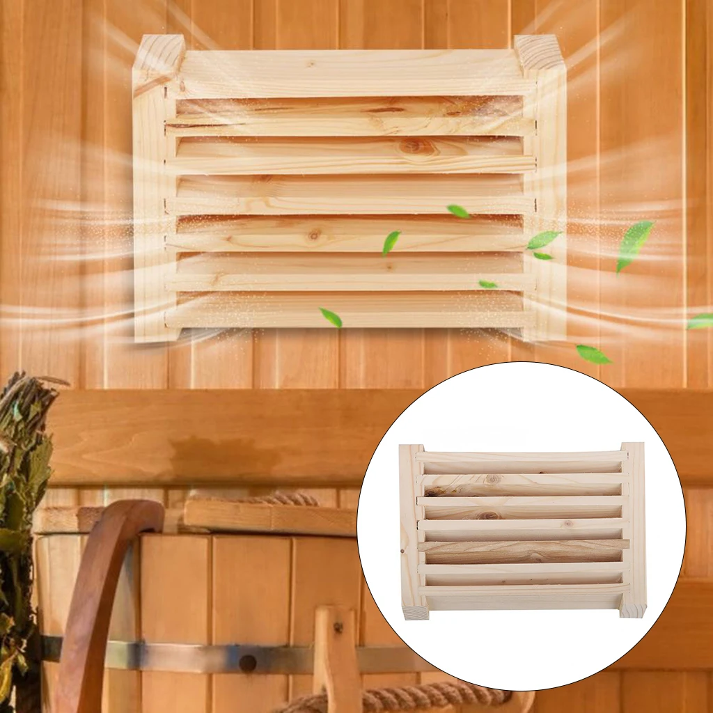 Saunas DIY & Tools Evenlyao Wooden ventilation grille Sauna Wooden