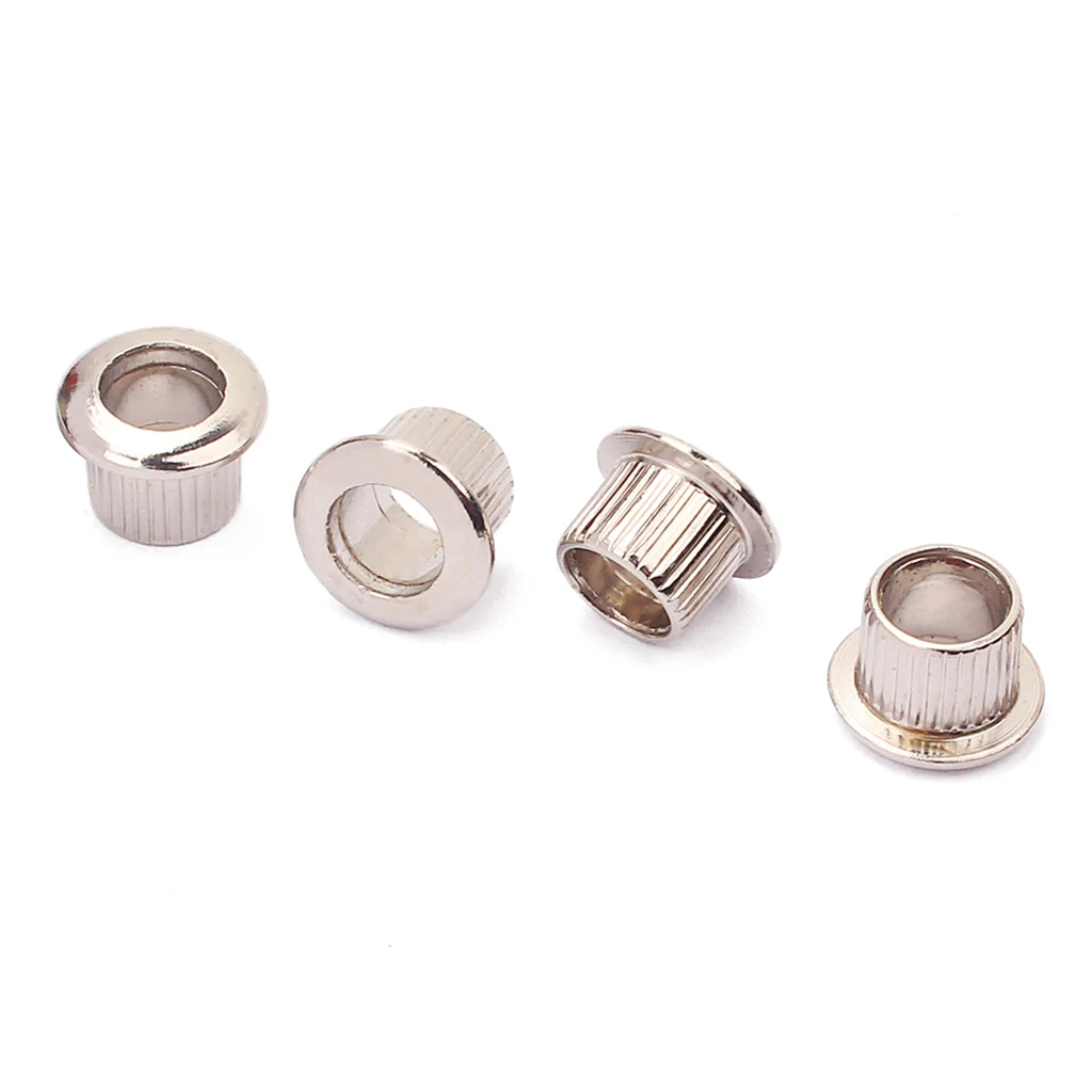 6pcs Nickel 8mm Metal Vintage Guitar Tuner Conversion Bushing Adapter Ferrules