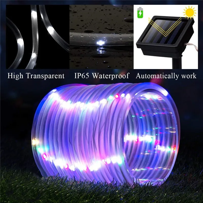 Outdoor Solar Garden Lights Yard Decorations 8 Modes Waterproof Fairy String Lights for Christmas Party Wedding Decoration 50M christmas decorations lights 220v 10m 20m 30m 50m 100m 8 modes for wedding party holiday led string fairy lights