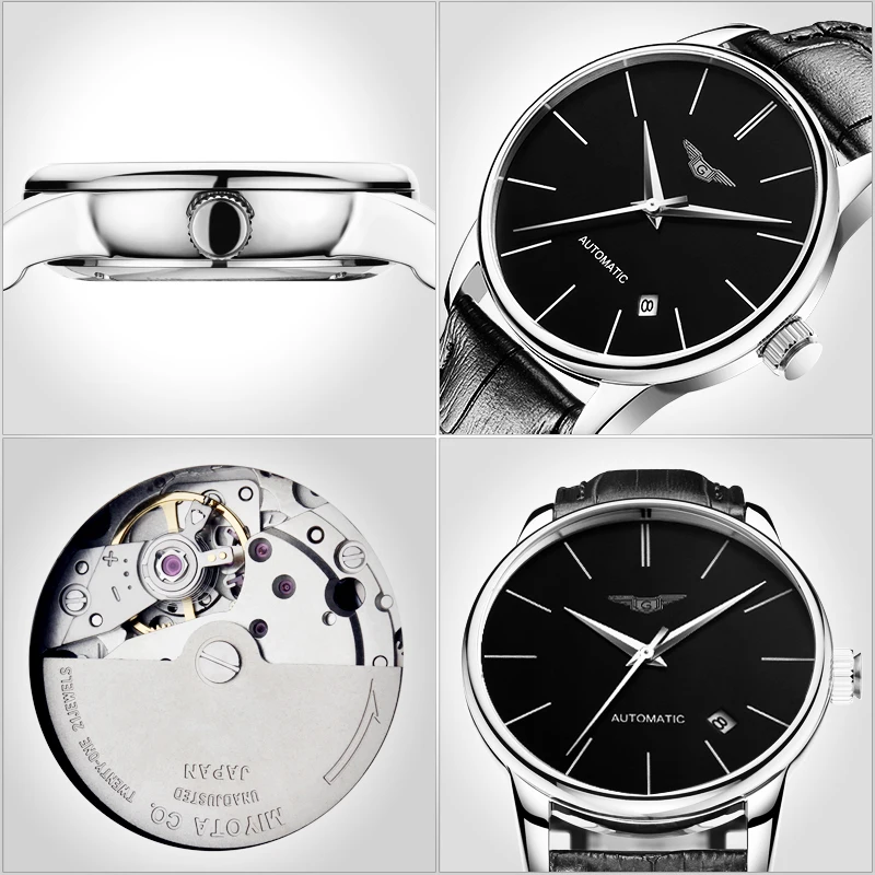 Reloj Hombre GUANQIN автоматические механические часы для мужчин роскошные кожаные мужские наручные часы мужские водонепроницаемые мужские часы