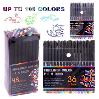 

Fineliner Pens Fineliner Color Pens Set 100 Colors, 0.4 mm Felt Tip Pen for Journal Note Taking Adult Coloring