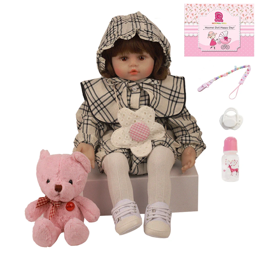2" 60 см очаровательный Bonecas Infantil мягкий силиконовый полностью виниловый реалистичный Bebe Reborn Baby Doll лучший детский подарок на день рождения