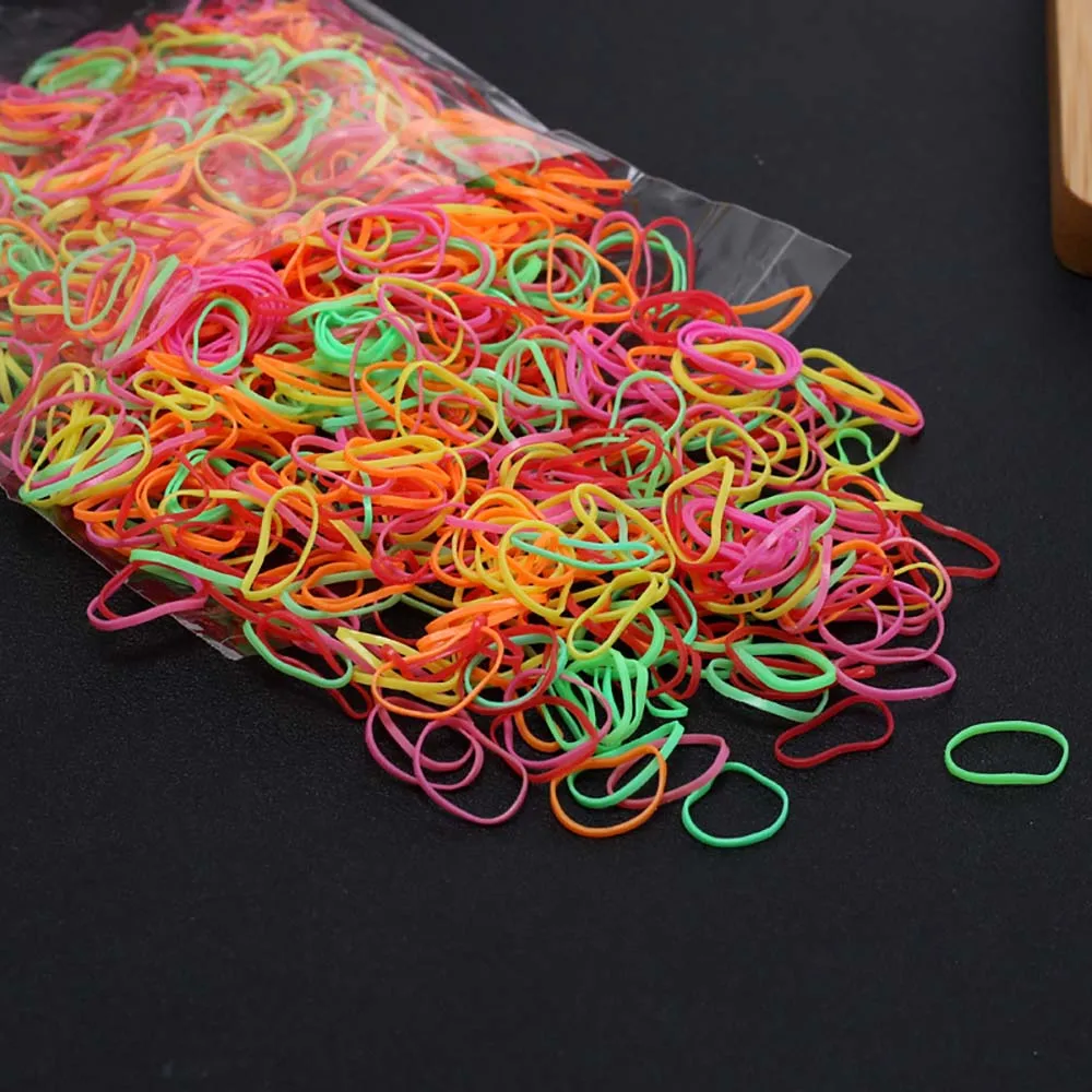 Unids/bolsa de bandas de goma coloridas mezcladas para niñas y perros, lazos para el cabello para el cuidado personal, horquilla, accesorios para el cabello para suministro de perros pequeños, 200