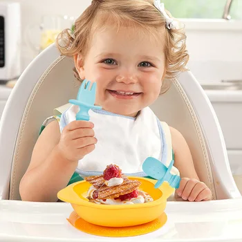 

Hipac Large capacity Silicon Babies Feeding Bowl set with Dinnerware Sucking disc