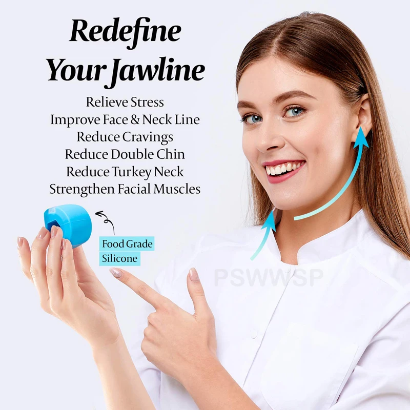 Jaw Exerciser Fitness Face Masseter Double Chin Remover Silica Gel Face Fitness Ball Facial Muscles Trainer Jawline Simulator 2