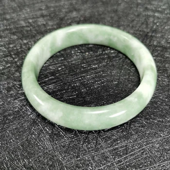 

Free Certificate Natural Burmese Jadeite 54-64mm Light Green Bracelet Elegant Princess Jewelry Best Gift Present
