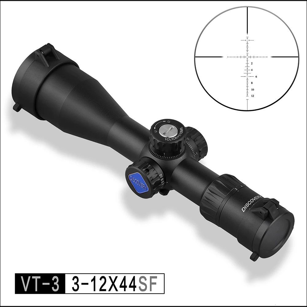 Discovery optical rifle scope VT-3 3-12X44 SF compact Airgun Hunting Rifle Scope Optic Shooting Riflescope WithTactical cross