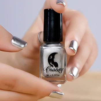 

New Mirror Nail polish Trend 6ml Mirror Effect Chrome Metallic Silver Gold Nail Art Varnish Polish black red purple silver