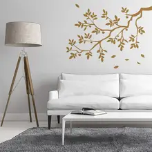 AUGKUN Лист наклейки на стену Съемная Наклейка на стену Наклейки на стены Золотые листья наклейки на стену гостиная спальня