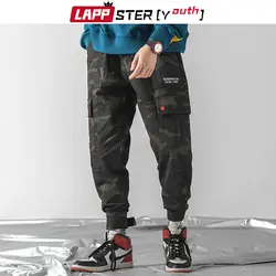 LAPPSTER-Молодежные мужские камуфляжные уличные брюки карго 2019 комбинезоны мужские хип-хоп черные спортивные штаны Свободные камуфляжные