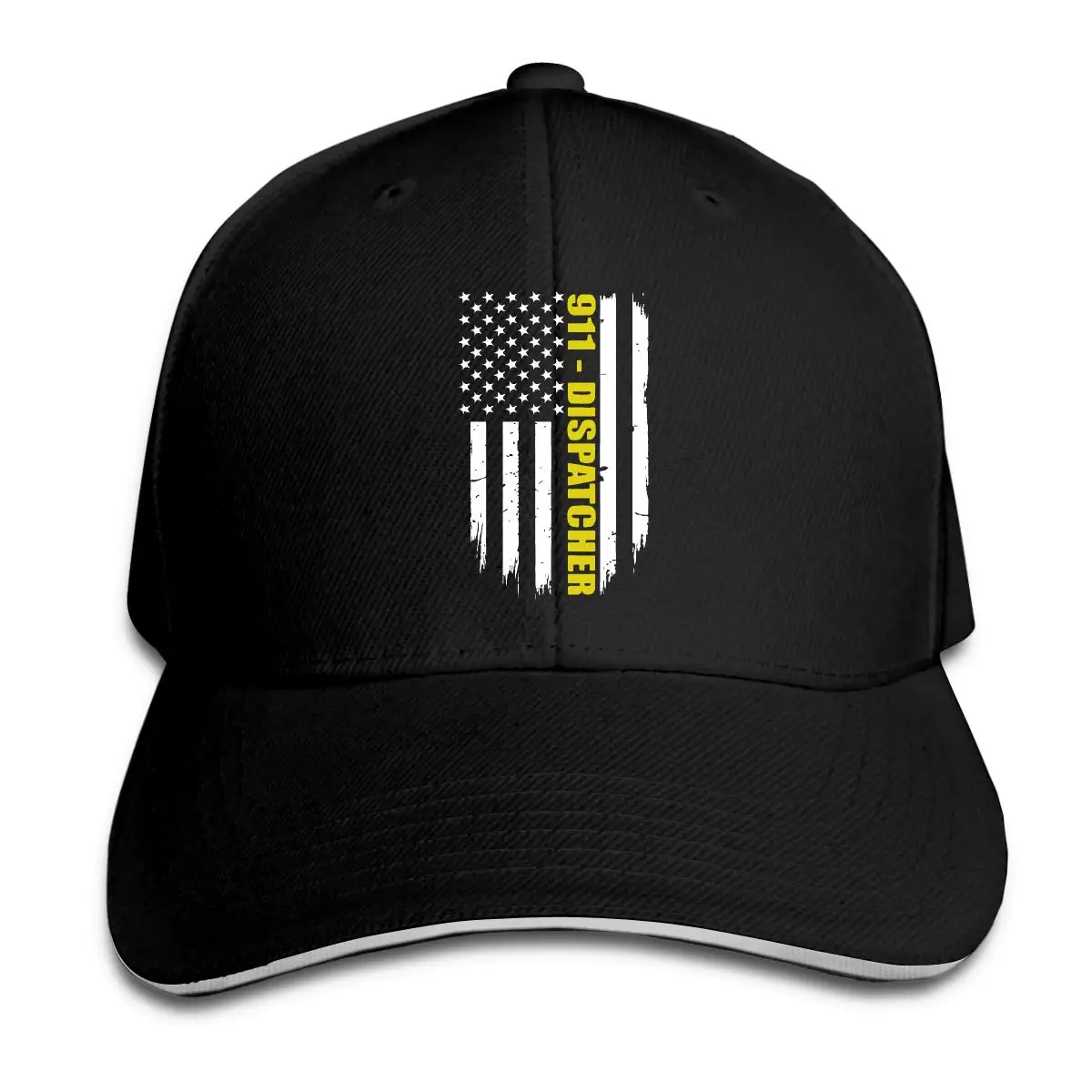 911 Dispatcher подарок тонкая золотая линия флаг Классический унисекс Дальнобойщик шляпа бейсбольная Кепка