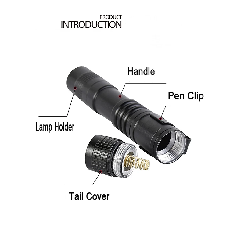 Yunmai Водонепроницаемый Q5 светодиодный фонарик высокой мощности Penlight 2000LM мини точечная лампа AAA портативный Рабочий Кемпинг оборудование факел