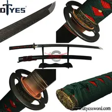 DTYES Sharp Katana Samurai Japanese Sword Handmade Full Tang Bo-Hi Damascus Steel Blade Espada Samurai Decorativa Battle Ready longquan sword chinese sword sale full tang damascus steel handmade brass dragon grain fitting length 39