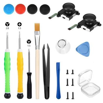 

Bevigac 21PCS 3D Analog Gamepad Thumb Stick Joystick Controller Replacement Repair Tools Kit for Nintendo Switch NS Joy-Con