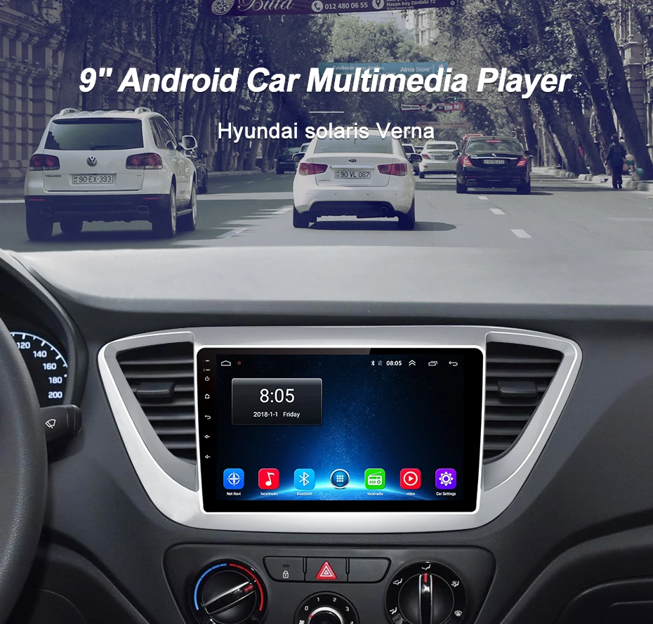 Junsun V1 2G+ 32G Android 9,0 для hyundai solaris Verna автомобильный Радио Мультимедийный видео плеер gps RDS 2 din dvd